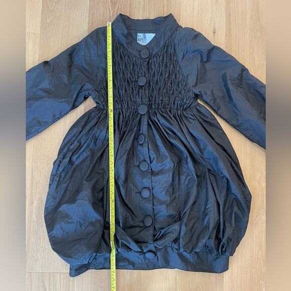 Anthropology | RYU Black All Weather Smocked Jacket Small - Picture 6 of 11
